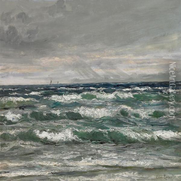 View Of The Sea Oil Painting - Carl Locher