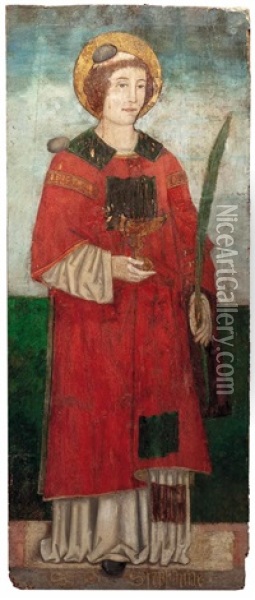 Der Hl. Diakon Und Martyrer Stephanus Oil Painting - Alvise Vivarini