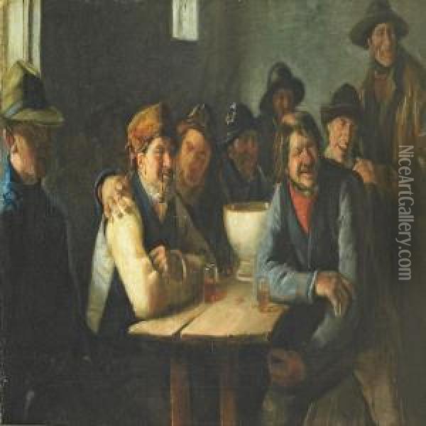 Gaihede At The Inn Oil Painting - Michael Ancher