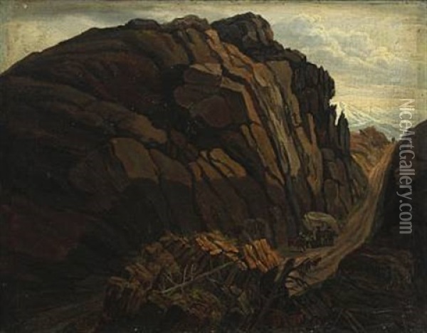 Landscape From Telemark Oil Painting - Frederik Hansen Sodring
