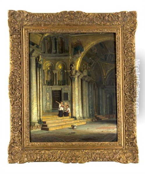 Eglise De St. Marc In Venice Oil Painting - Willem Johannes Martens