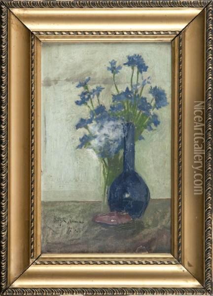 Kwiaty W Wazonie Oil Painting - Henryk, Henri Kuna