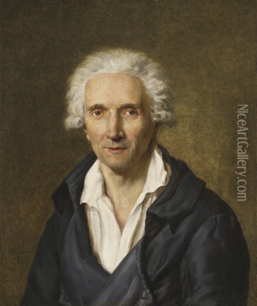 Portrait Of Jean-henri Riesener (1734 - 1806), The Artist's Father Oil Painting - Henri Francois Riesener