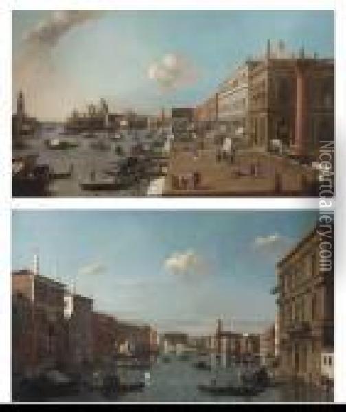 View Of The Molo, Venice Oil Painting - (Giovanni Antonio Canal) Canaletto