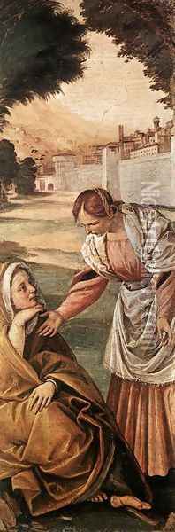 St Anne Consoled by a Woman 1544-45 Oil Painting - Gaudenzio Ferrari