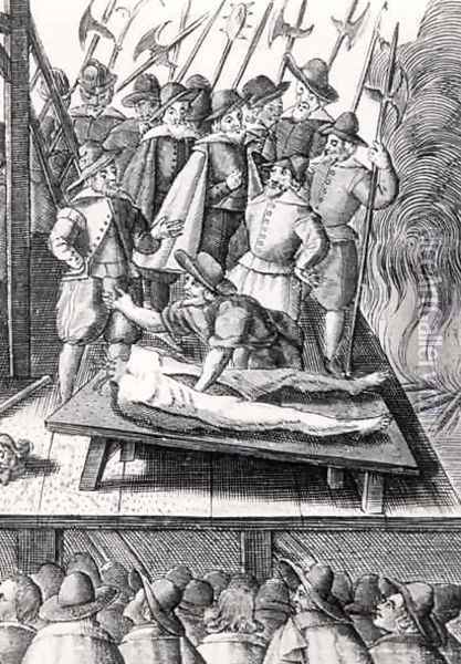 Execution of Catholics in England during the reign of Elizabeth I 1533-1603 Oil Painting - Franz Hogenberg