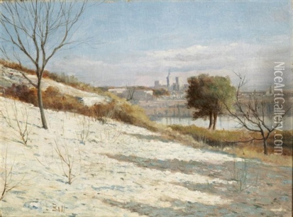 Avignon, L'hiver Oil Painting - Louis-Lina Bill