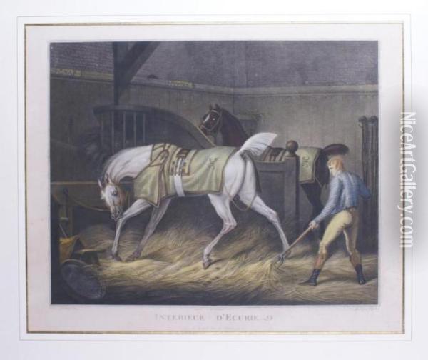 Cheval Panse A L'anglaise Oil Painting - Carle Vernet