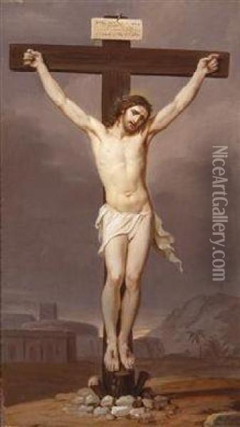 Christ On The Cross Oil Painting - Josef Arnold