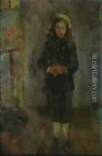Portrait De Georges                                         (vers 1877-1878) Oil Painting - Camille Pissarro