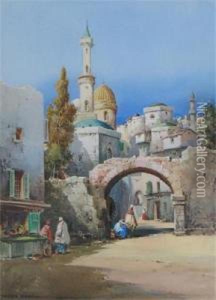 Street In Palestine Oil Painting - Cyril Hardy