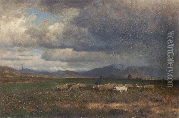 Marzwetter Bei Rom Oil Painting - Carl Wilhelm Mueller
