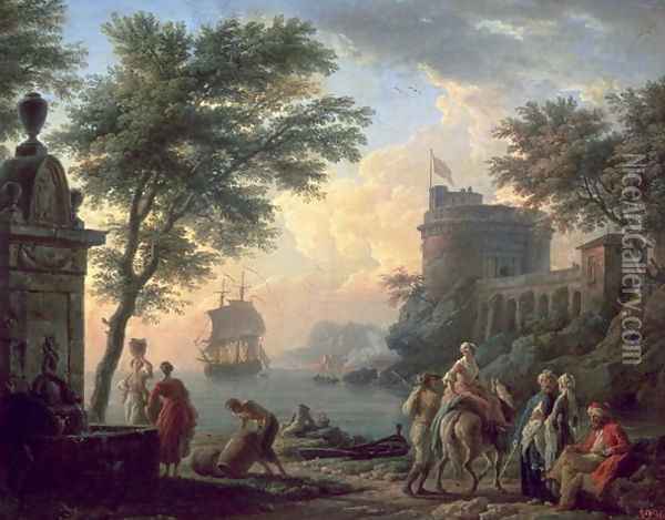 Seaport, 1763 Oil Painting - Claude-joseph Vernet