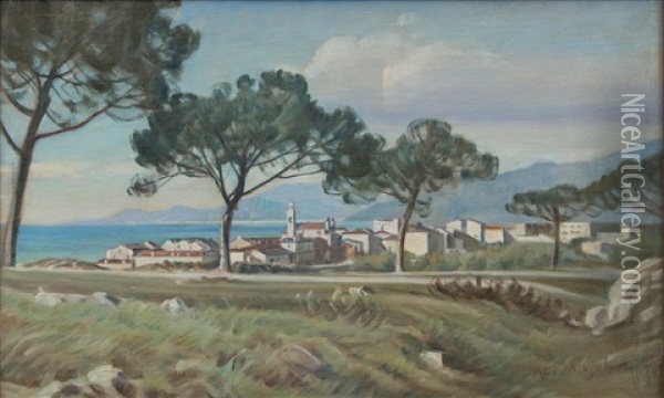 View From Naples Oil Painting - Alarik (Ali) Munsterhjelm