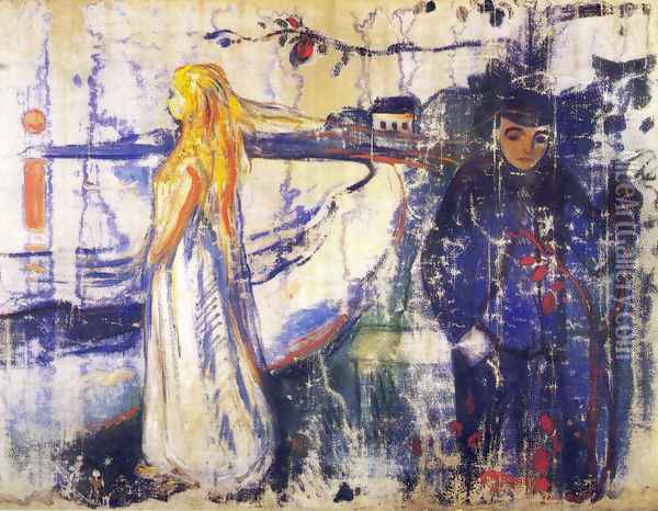 Separation 1894 Oil Painting - Edvard Munch