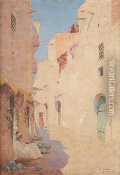 Vue De Smirne En 1919 Oil Painting - Nester Outer