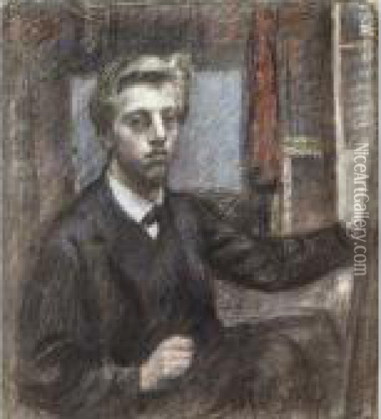 Autoportrait Oil Painting - Georges Lemmen