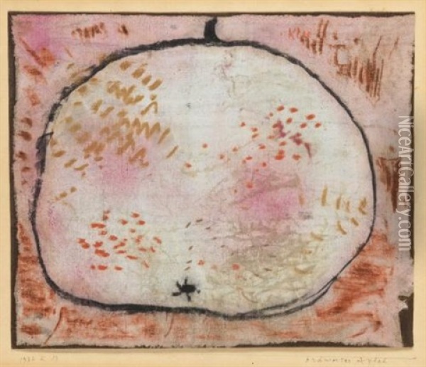 Pramierter Apfel Oil Painting - Paul Klee