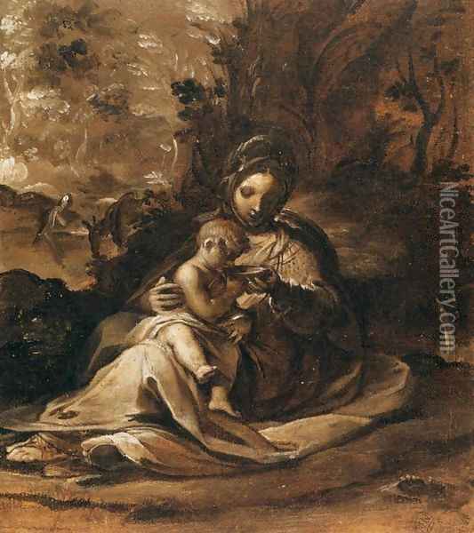 The Rest on the Flight into Egypt Oil Painting - Rutilio Manetti