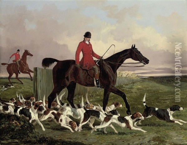 Leading Out The Pack Oil Painting - John Dalby