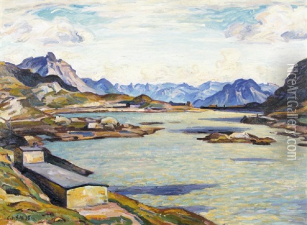 Der Julierpass In Graubunden Oil Painting - Carl Albert Von Salis-Soglio