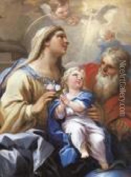 The Destiny Of The Virgin Oil Painting - Luca Giordano