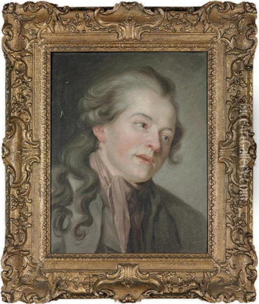 Head Of A Man Oil Painting - Jean Baptiste Greuze
