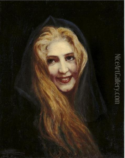 Giovane Donna Oil Painting - Adolfo Belimbau