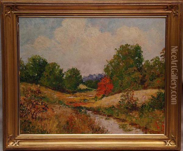 Early Fall Landscape Oil Painting - Frank Darrah
