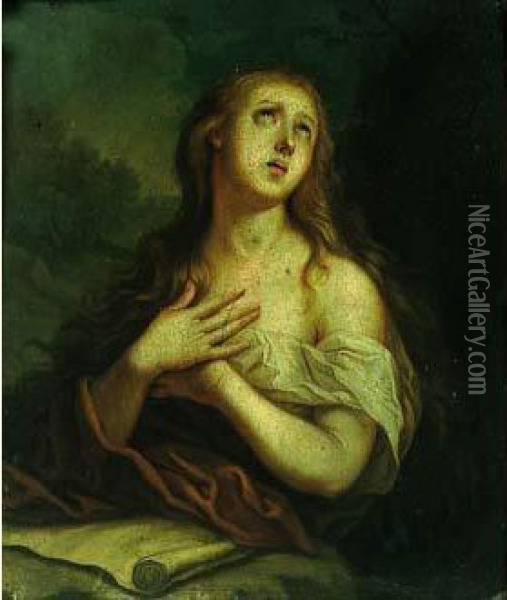 Sainte Marie-madeleine Repentante Oil Painting - Louis Ii Silvestre