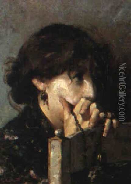 La Preghiera Oil Painting - Gaetano Esposito