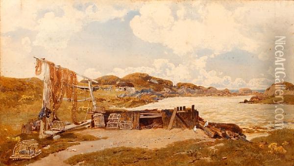 A Breezy Day, South Of Mull Oil Painting - Hubert Coutts