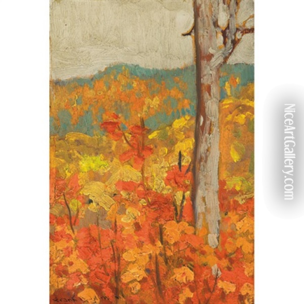Red And Gold Oil Painting - Francis Hans Johnston