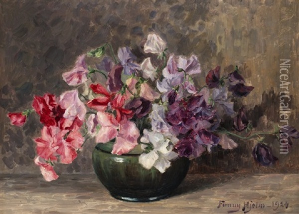 Blomsterstilleben Oil Painting - Fanny Elisabeth Wilhelmina Hjelm