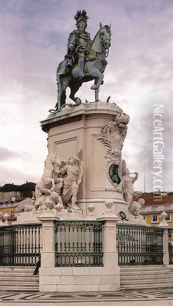Equestrian Statue of Jose I of Portugal Oil Painting - Joachim Machado de Castro