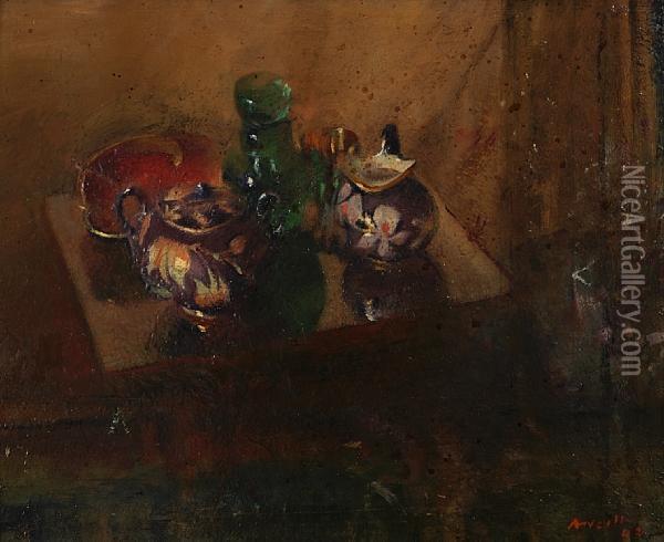 Tabletop Still Life Oil Painting - Joseph Ancill