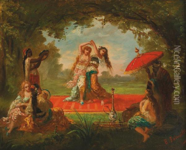 La Danse Oil Painting - Antoine Edmond Joinville
