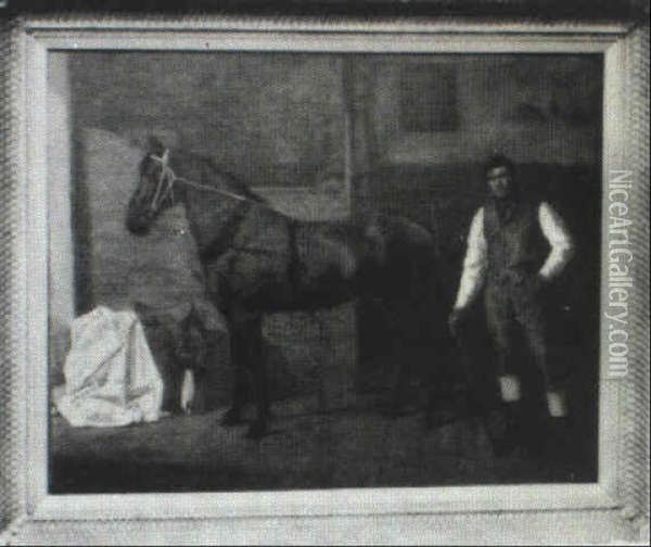 Charles Astor Bristed & His Horse Fanny Bee Oil Painting - John Whetten Ehninger