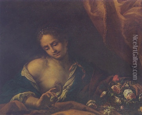 Cleopatra Oil Painting - Giovanni Battista Beinaschi