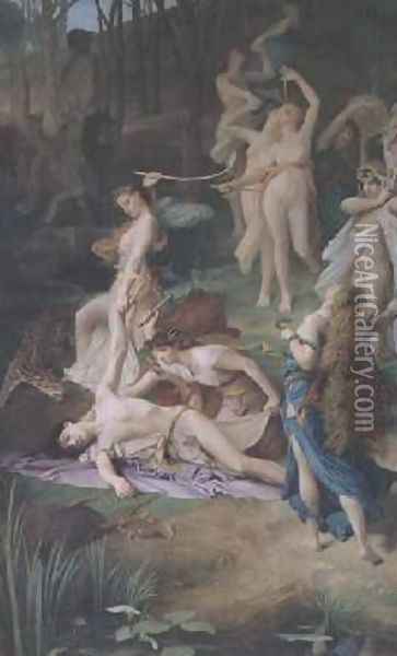 The Death of Orpheus Oil Painting - Emile Levy