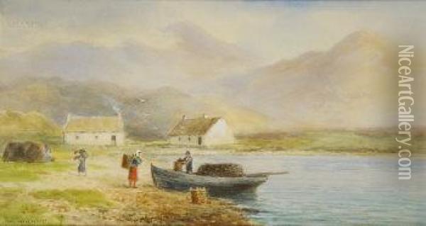 Achill Sound Cottage Oil Painting - Alexander Williams