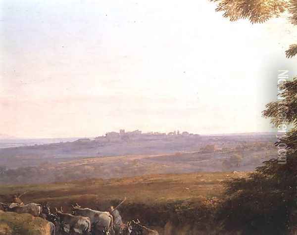 Landscape with Cowherds Oil Painting - Claude Lorrain (Gellee)