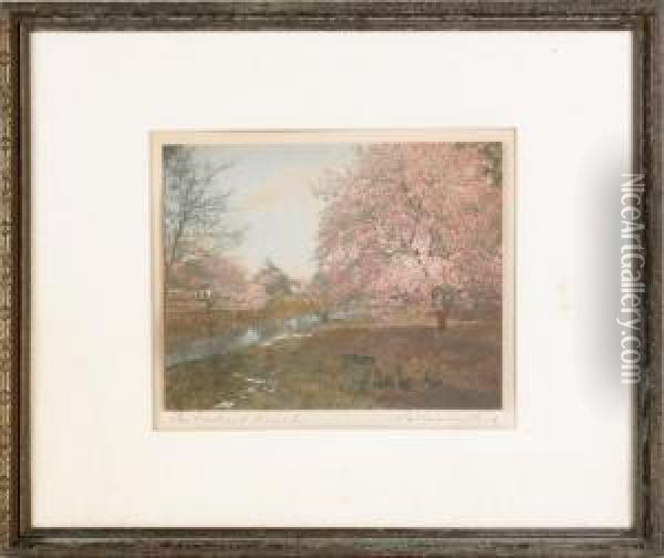 The Orchard Brook Oil Painting - Wallace Nutting