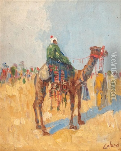 Tuareg Oil Painting - Carl Calusd