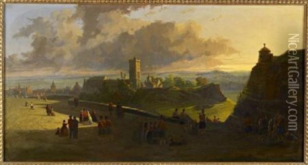 Stirling From The Castle Ramparts Oil Painting - William Gawin Herdman