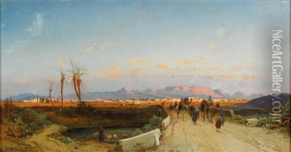 Nicosia, Cyprus Oil Painting - Hermann David Salomon Corrodi