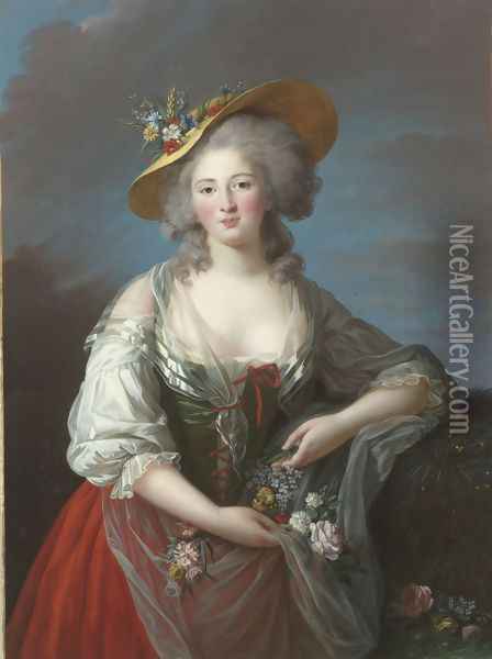 Madame Elisabeth de France Oil Painting - Elisabeth Vigee-Lebrun