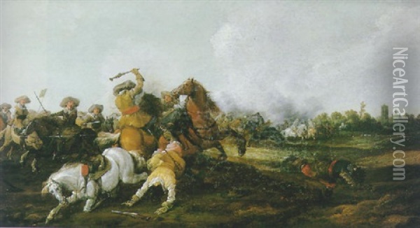 Le Choc De Cavalerie Oil Painting - Palamedes Palamedesz the Elder