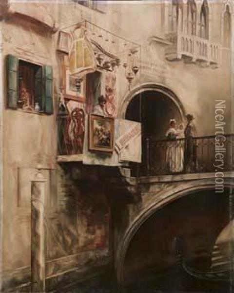 Veduta Veneziana Oil Painting - F. Brest