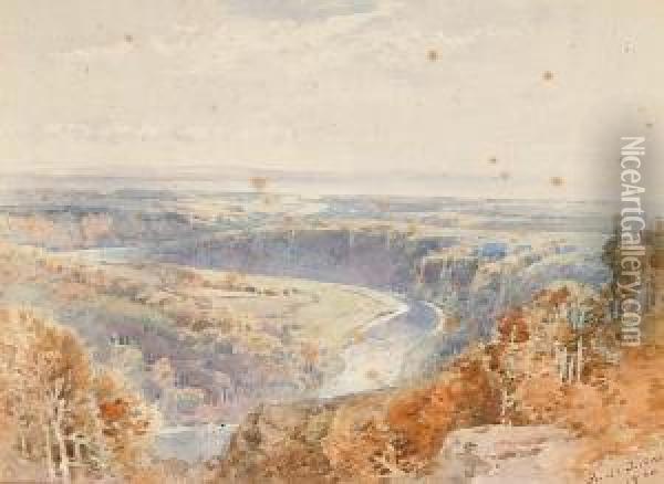 The River Wye Oil Painting - Frederick Tucker